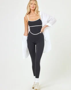 Ace Jumpsuit - Black-Cream