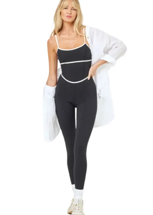 Ace Jumpsuit - Black-Cream