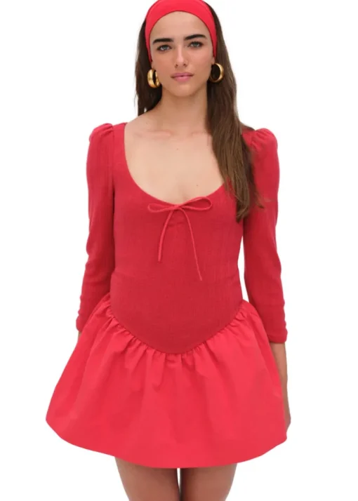 Aliyah Pointelle Mini Dress