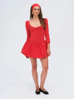 Aliyah Pointelle Mini Dress
