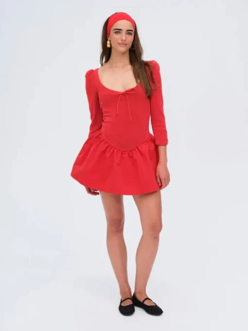 Aliyah Pointelle Mini Dress