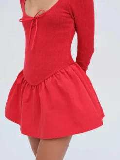 Aliyah Pointelle Mini Dress