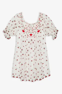 Beaded Cherries Slip Dress
