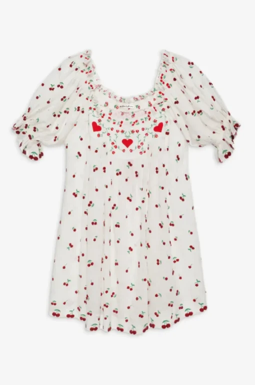 Beaded Cherries Slip Dress