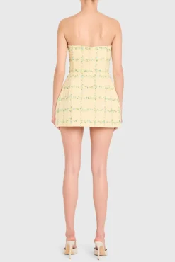 Bethany Skort Romper - Strapless Yellow