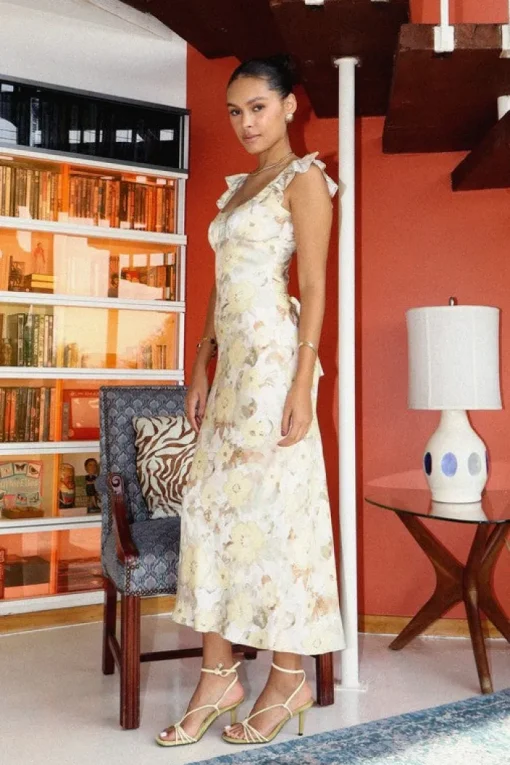 Blooming Floral Satin Maxi