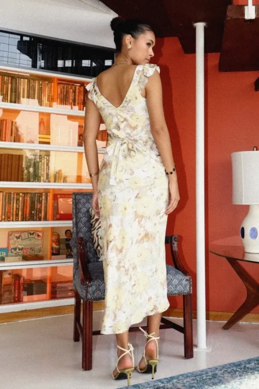 Blooming Floral Satin Maxi