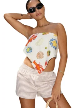 Bon Appetit Embroidered Scarf Top