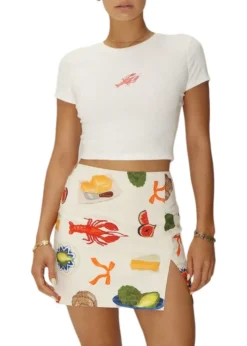 Bon Appetit Embroidered Skirt