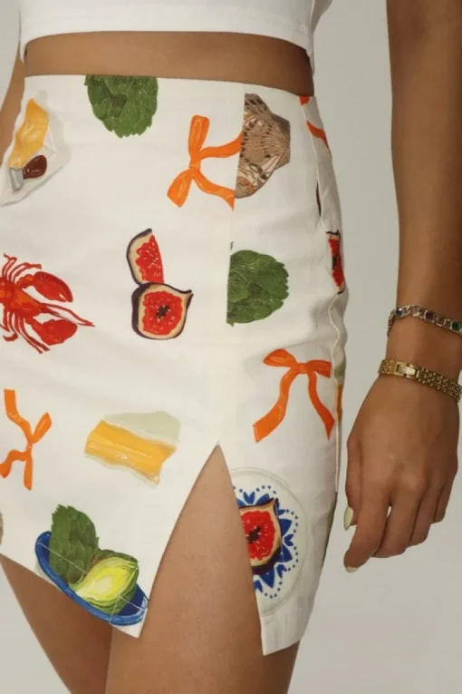 Bon Appetit Embroidered Skirt