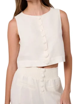 Boxy Linen Boatneck Top