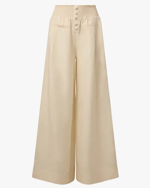 Button Front Palazzo Pant