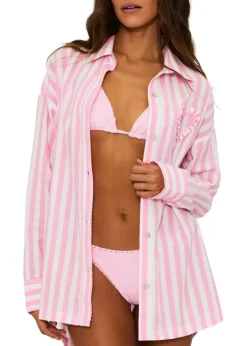 Cassidy Top - Pink Prism Stripe
