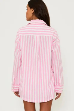 Cassidy Top - Pink Prism Stripe