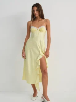 Chania Midi Dress - Yellow