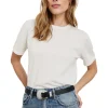 Cotton Cashmere Short Sleeve - White