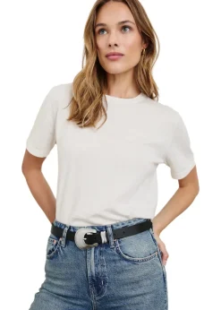 Cotton Cashmere Short Sleeve - White