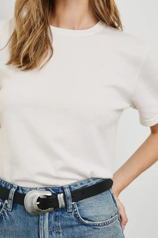 Cotton Cashmere Short Sleeve - White