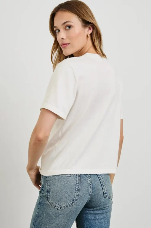 Cotton Cashmere Short Sleeve - White