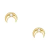 Crescent Moon Studs