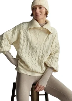 Daria Half Zip Cable Knit