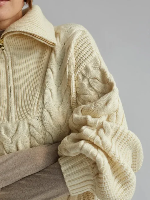 Daria Half Zip Cable Knit
