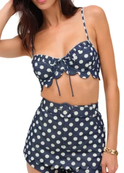 Dolly Denim Dot Bra Top