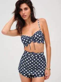 Dolly Denim Dot Bra Top