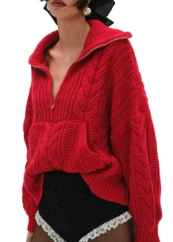 Drina Henley Knit Sweater