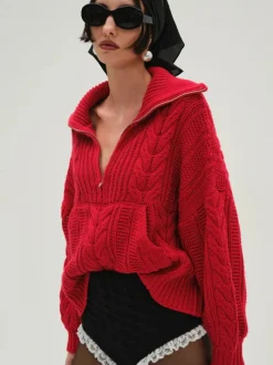 Drina Henley Knit Sweater