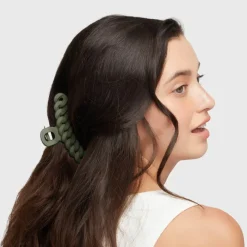 Eco-Friendly Chain Claw Clip 3pc - Black/Moss