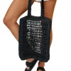 Ella Shoulder Bag - Black Crochet