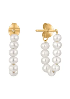 Eloise Pearl Chain Hoops