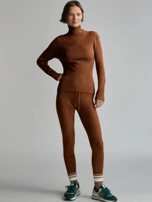 Esme Rib Roll Neck Top