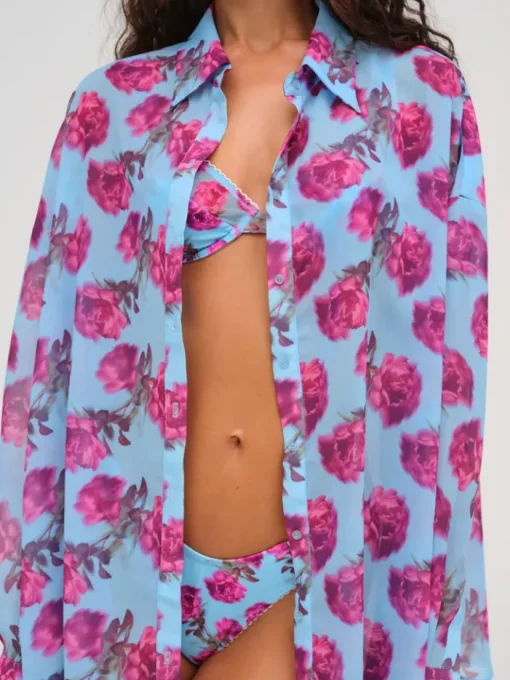 Floral Stems Button-Down Top
