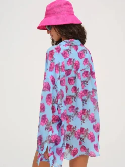 Floral Stems Button-Down Top
