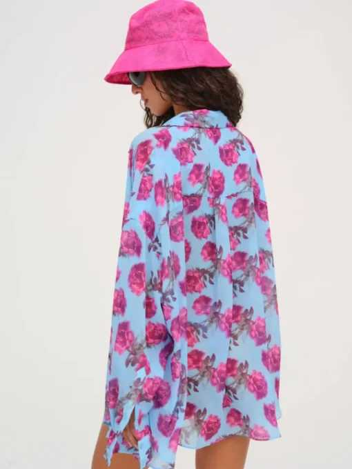 Floral Stems Button-Down Top