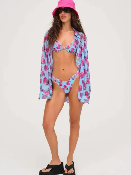 Floral Stems Button-Down Top