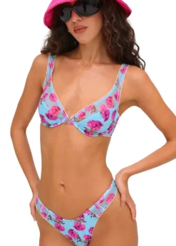 Floral Stems Underwire Bikini Top