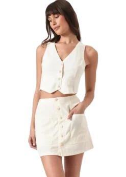 Francoise Linen Mini Skirt