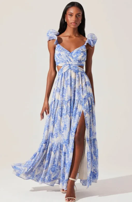 Fritillaria Dress - Blue Floral