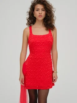 Frosted Organza Mini Dress