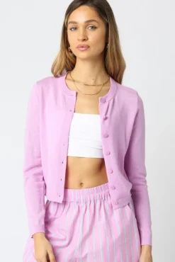 Gianna Knit Cardi - Lilac