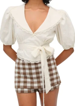 Gingham Knit Skort
