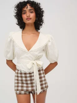 Gingham Knit Skort