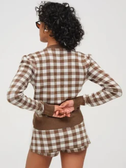 Gingham Knit Skort