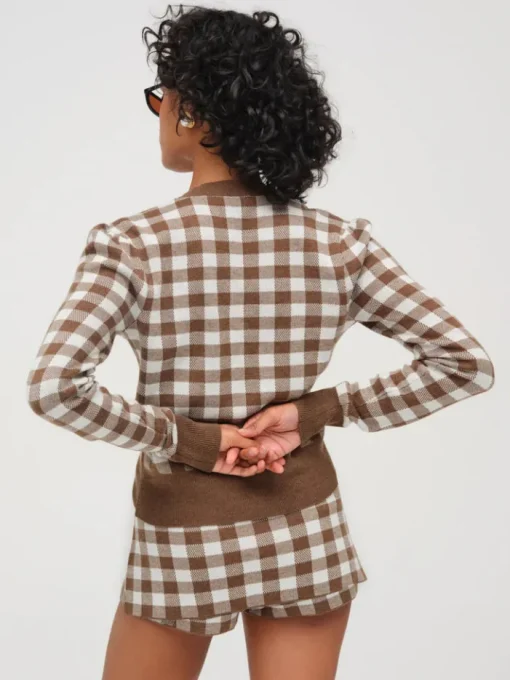 Gingham Knit Skort