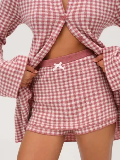 Gingham Knit Skort