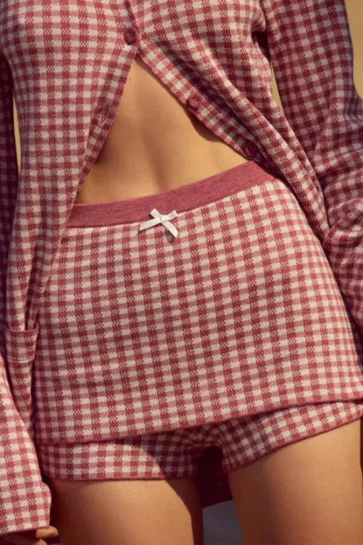 Gingham Knit Skort