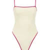 Jacelyn One Piece - Binded Cream Raspberry